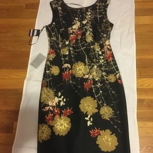 GABBY SKYE BLACK FLORAL SHELL DRESS